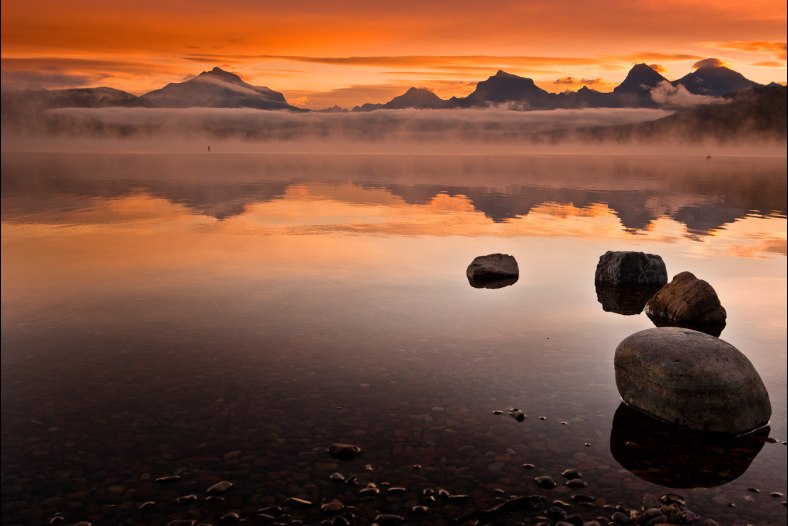 Dawn on McDonald Lake